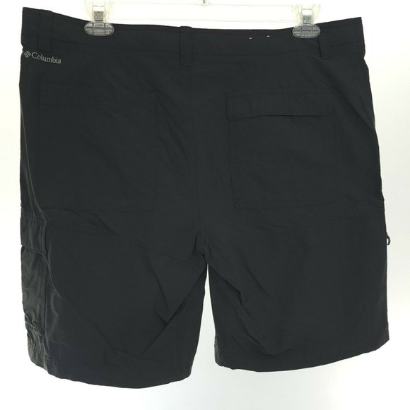 Lot 2 Columbia Omni-Shield Cargo Shorts Mens 40x10 Gray Black Nylon Blend Belted - Picture 3 of 12